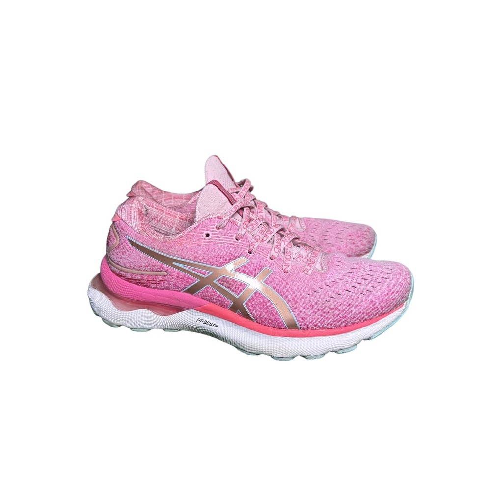 ASICS WMNS Gel-Nimbus 24 Running Shoes Cotton Candy Rose Gold 1012B403 Size 8.5